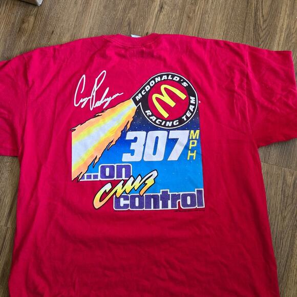 NHRA Rare Vintage Cruz Pedergon McDonald's Firebird Funny Car Size XL Kudzu Tee - Picture 13 of 16